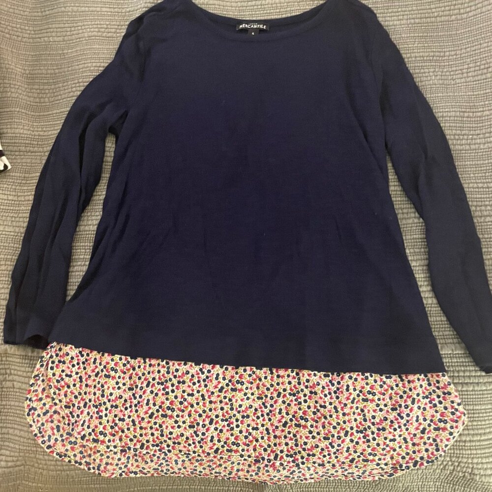 JCrew Mercantile Double Shirt Blouse